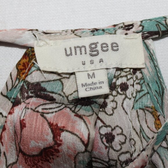 Umgee USA Peek-A-Boo Sleeve Floral Dress - Picture 5 of 8